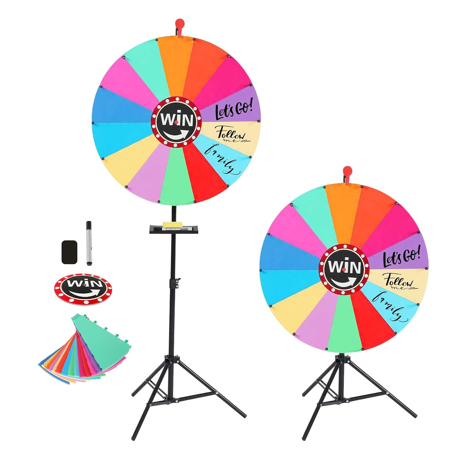 Ruota a Rotazione Strumento Regolabile Riutilizzabile e Divertente | Ruota da Compatta per Feste di Compleanno, Giochi in Classe, Eventi di Shopping, Uso Interno ed Esterno e per la Casa