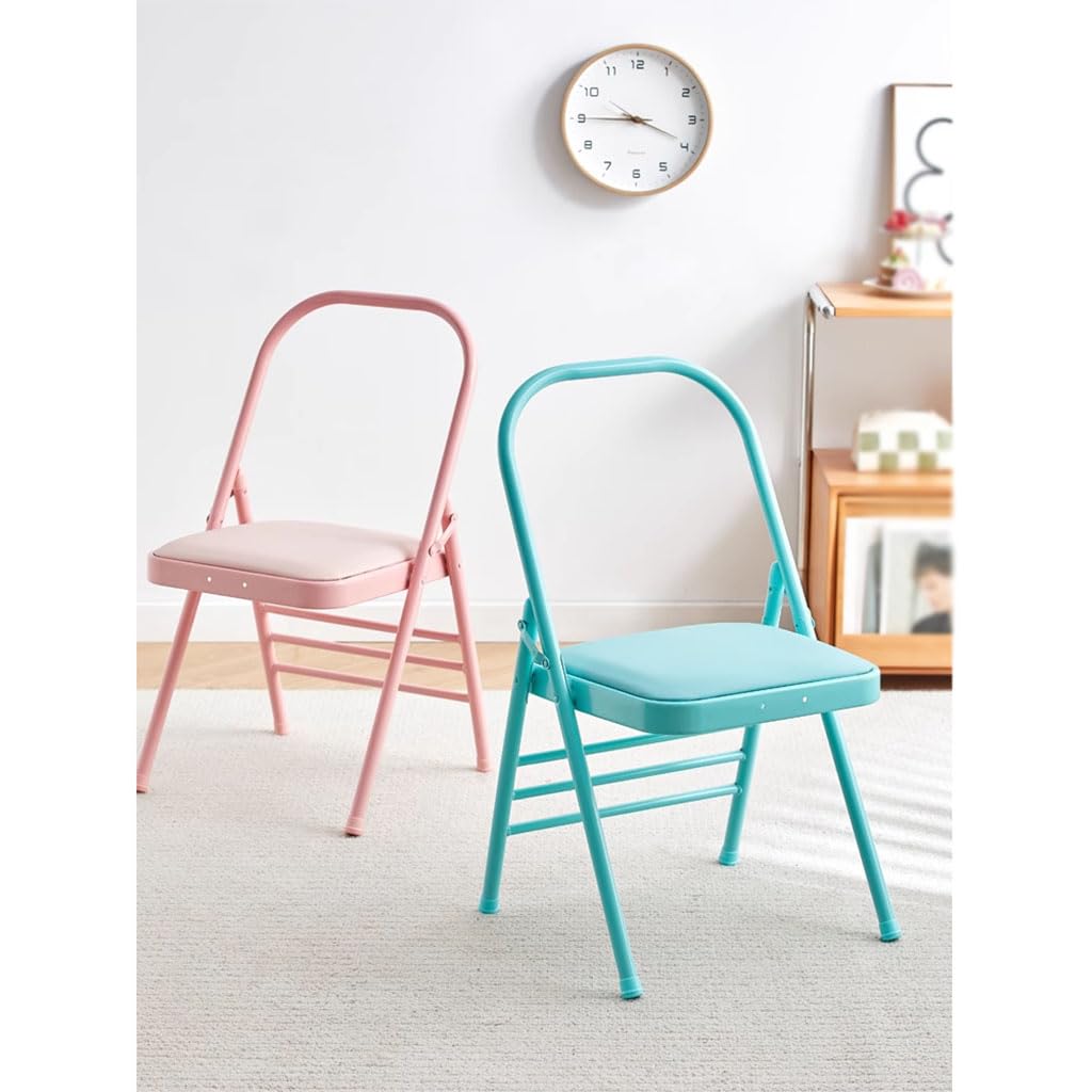 Sedia per Inversione Yoga,Sedia Assistita per Yoga con Supporto Lombare per La Schiena,Sedia Pieghevole in Metallo con Cuscino del Sedile Rimovibile,Sedia Yoga Senza Schienale