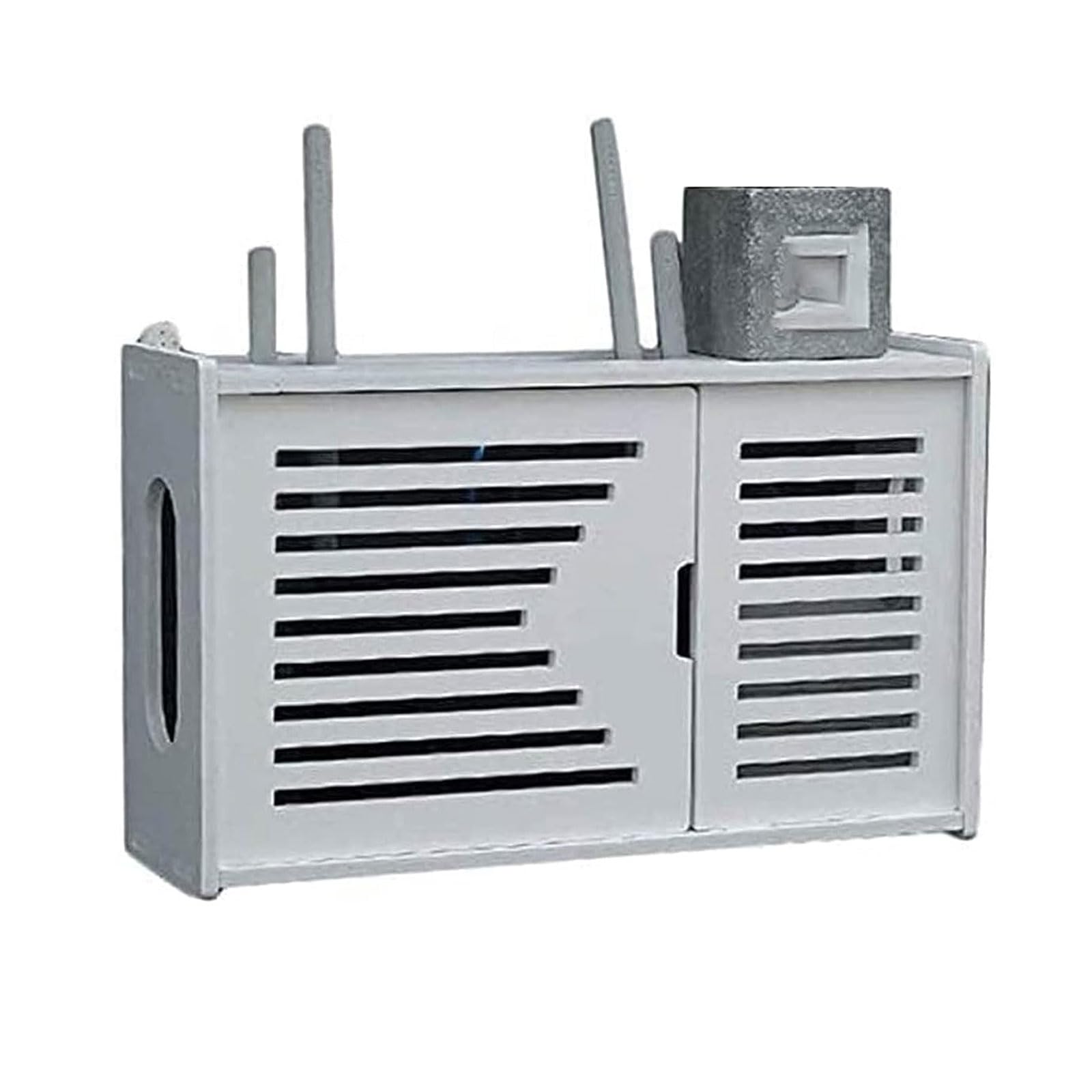 Support de Routeur Mural Supports de stockage de routeur WiFi étagère murale pour routeur sans fil salon pour support de routeur, lecteur DVD, consoles de jeux, boîtier TV Étagère de routeur WiFi