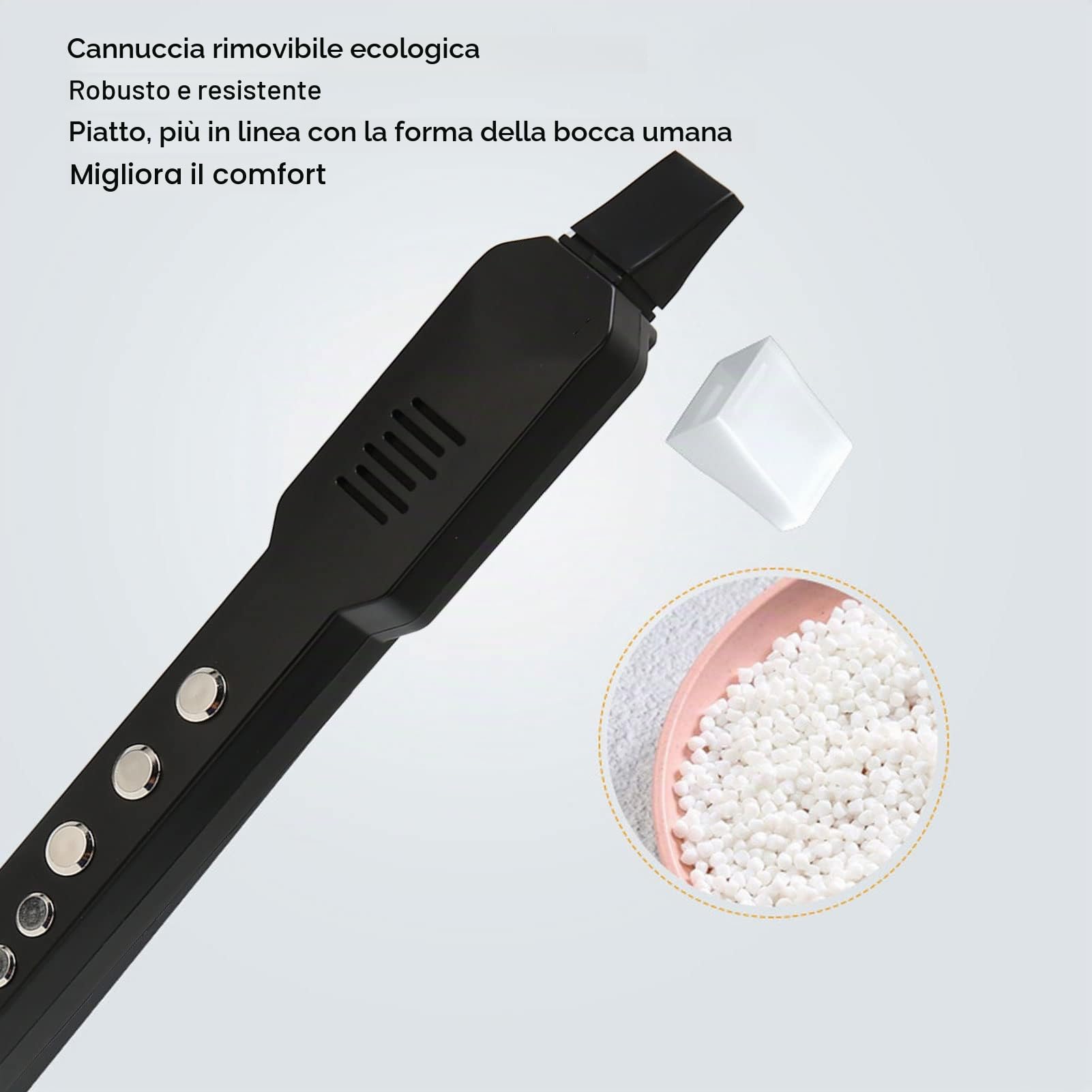 Sassofono Elettronico Mini Digitale per Adulti, Strumento a Fiato Elettrico Nero con Custodia, Supporta USB-MIDI, 10 Toni
