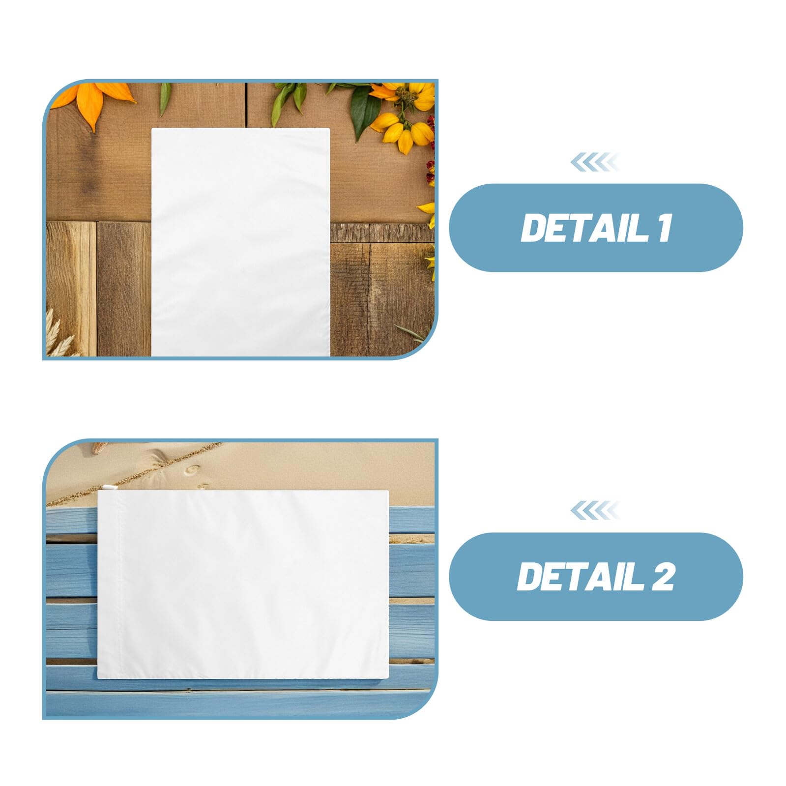 8 Bandiere da Giardino Bianche in Poliestere 30X45 CM per Esterni Striscioni Vuoti per Prato e Cortile Decorazioni Fai da Te Resistenti a Vento e Pioggia per Patio e Giardino