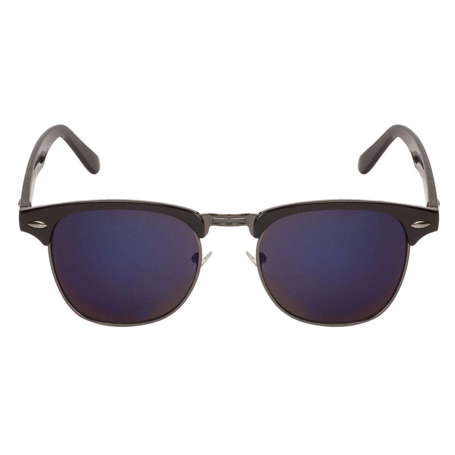 Ultimate Clubmaster Shape Black-Purple Mirrored UV Protection Sunglasses For Men & Women [MA-094-S14 ]-image-21