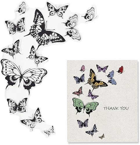 Sellos transparentes de mariposa para manualidades, fondo de mariposas para hacer tarjetas, álbum de recortes, álbum de fotos, decorativo, tarjetas