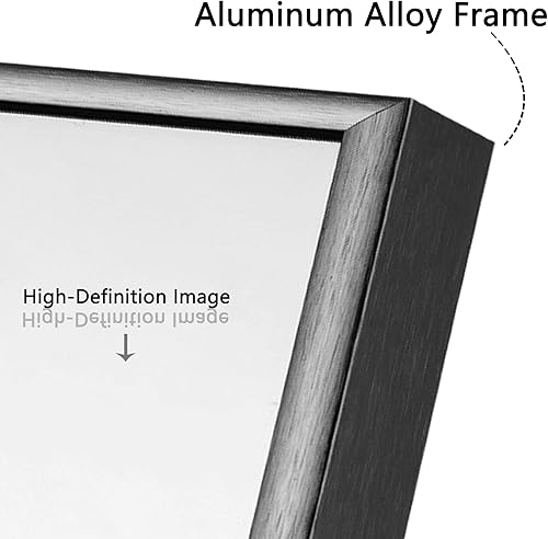 Miniatura 5 de NeuType Espejo de pared rectangular moderno de 47 x 22 pulgadas, marco negro, aleación de aluminio, montaje en pared, dormitorio, baño, sala de estar