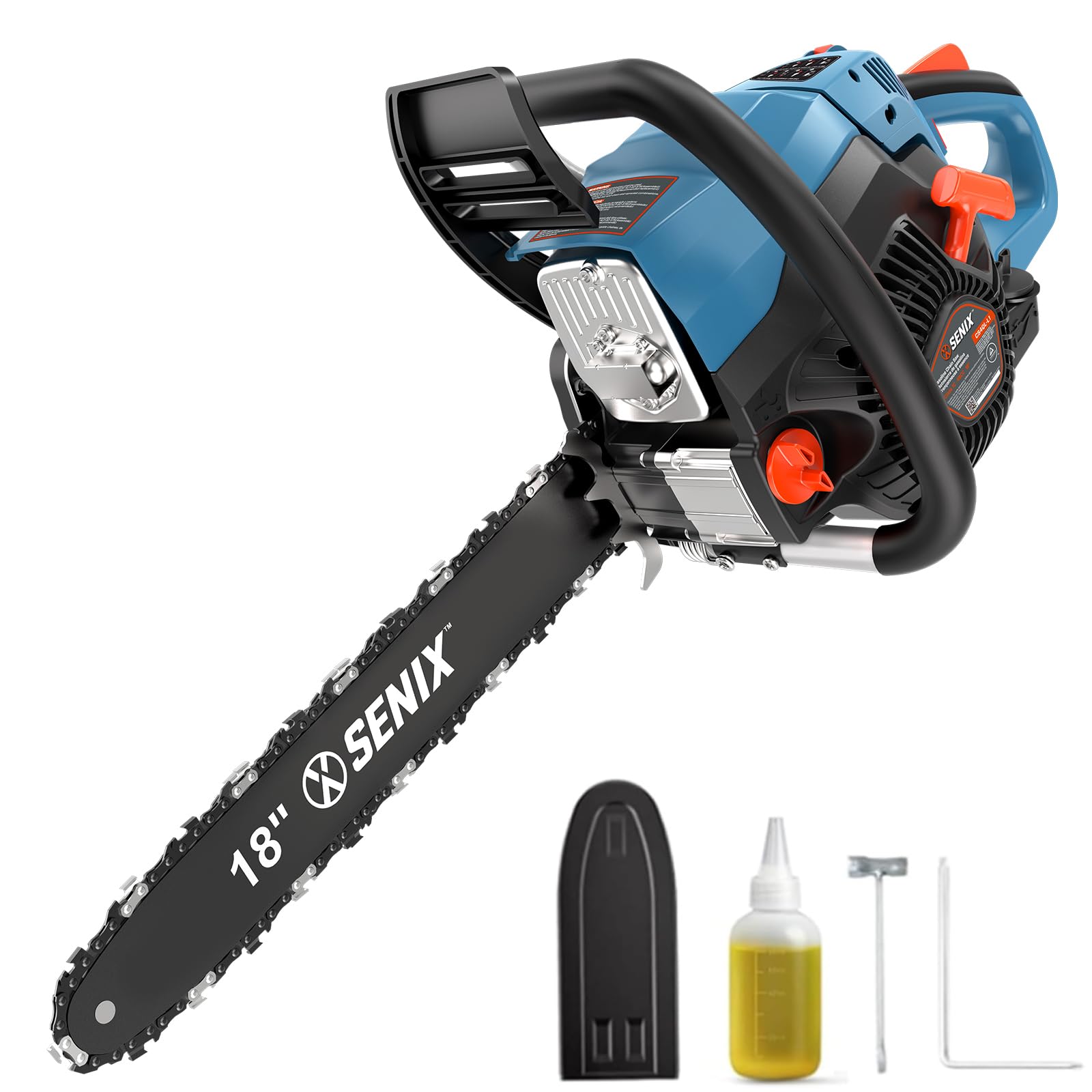 ちーすけちーすけ Amazon.com : SENIX 4-Cycle 18-Inch Gas Chainsaw | 49cc Cordless