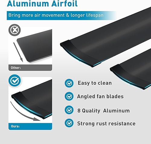 Miniatura 5 de Ventilador inteligente Celing de 72 pulgadas con luz y control remoto a través de WiFi Alexa, ventilador Celing grande con 8 cuchillas de aluminio