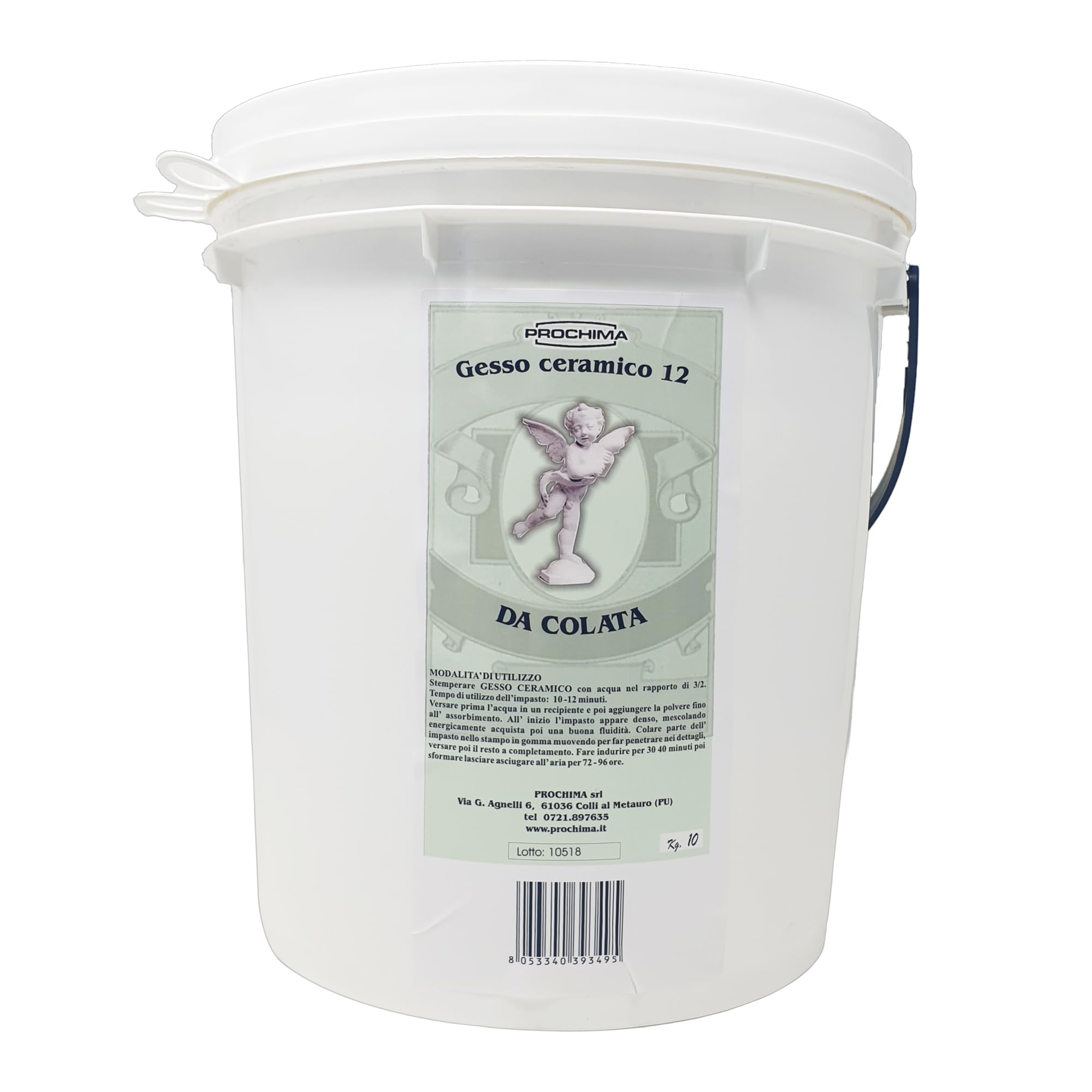 Prochima Gesso Ceramico In Polvere 1 Kg, Per Colate, Modelli E Riproduzioni, Pronto In 8 Ore