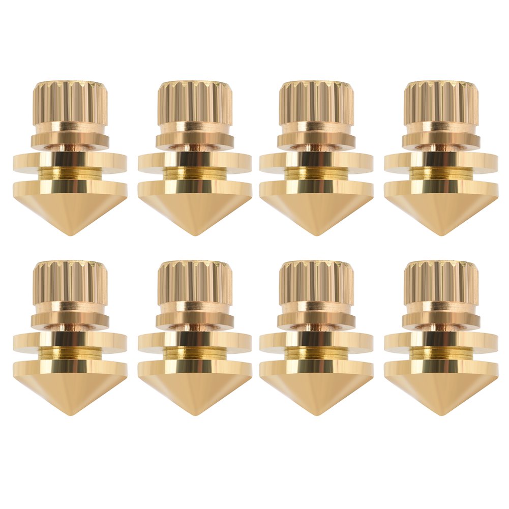 VBESTLIFE 8 pièces en Laiton Pointes de Haut-Parleur, Pointes de Boxe de Choc pour l'amplificateur de Haut-Parleur d'équipement HiFi