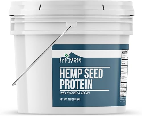 Miniatura 3 de Earthborn Elements Proteína de semillas de cáñamo cubo, batidos y batidos de 1 galón, vegano (4 libras)