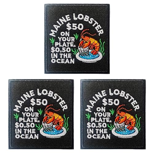 U-Sky Sew or Iron on Embroidered Patches | Maine Lobster