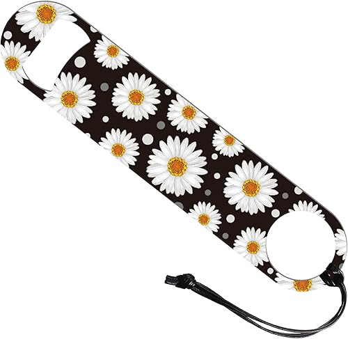 Miniatura 8 de GLOBLELAND Abridor de botellas de acero inoxidable de 7 pulgadas de fase lunar y hongos con cable de poliuretano, abrebotellas de cerveza, abridor