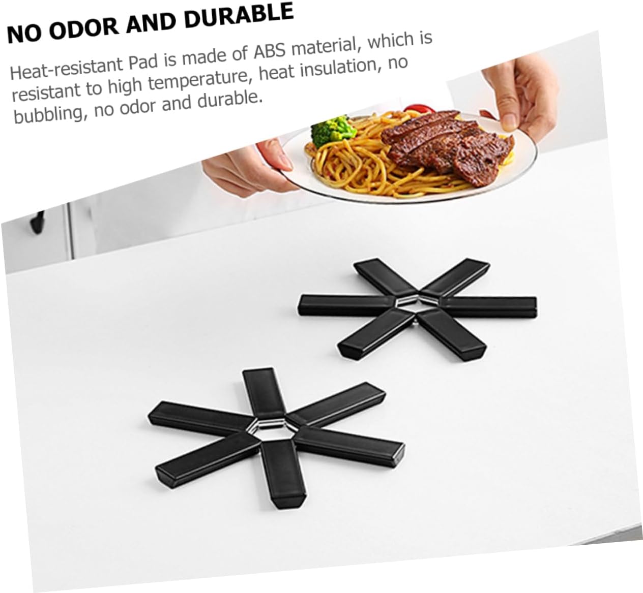 6pcs Folding Pot Trivets, ABS Heat Insulated Anti Skid