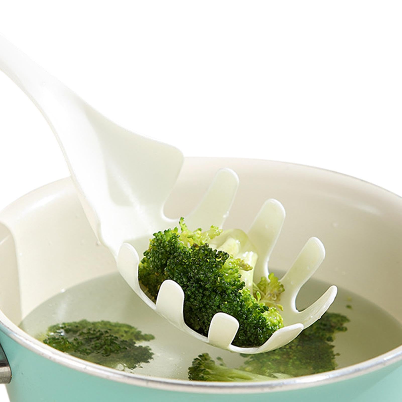 Spaghetti Spoon - Pasta Fork | Pasta Server Teeth Fork with Long Handle | Teeth-Enhanced Spaghetti Spoon Kitchen Noodle Fork | Heat Resistant Dumplings Spoon Tool with Long Handle for Home | Cafe