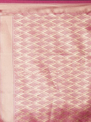 Image of AKHILAM Women's Kanjivaram banarasi silk Woven Design Saree With Unstitched Blouse Piece Saree With Un-Stiched Blouse