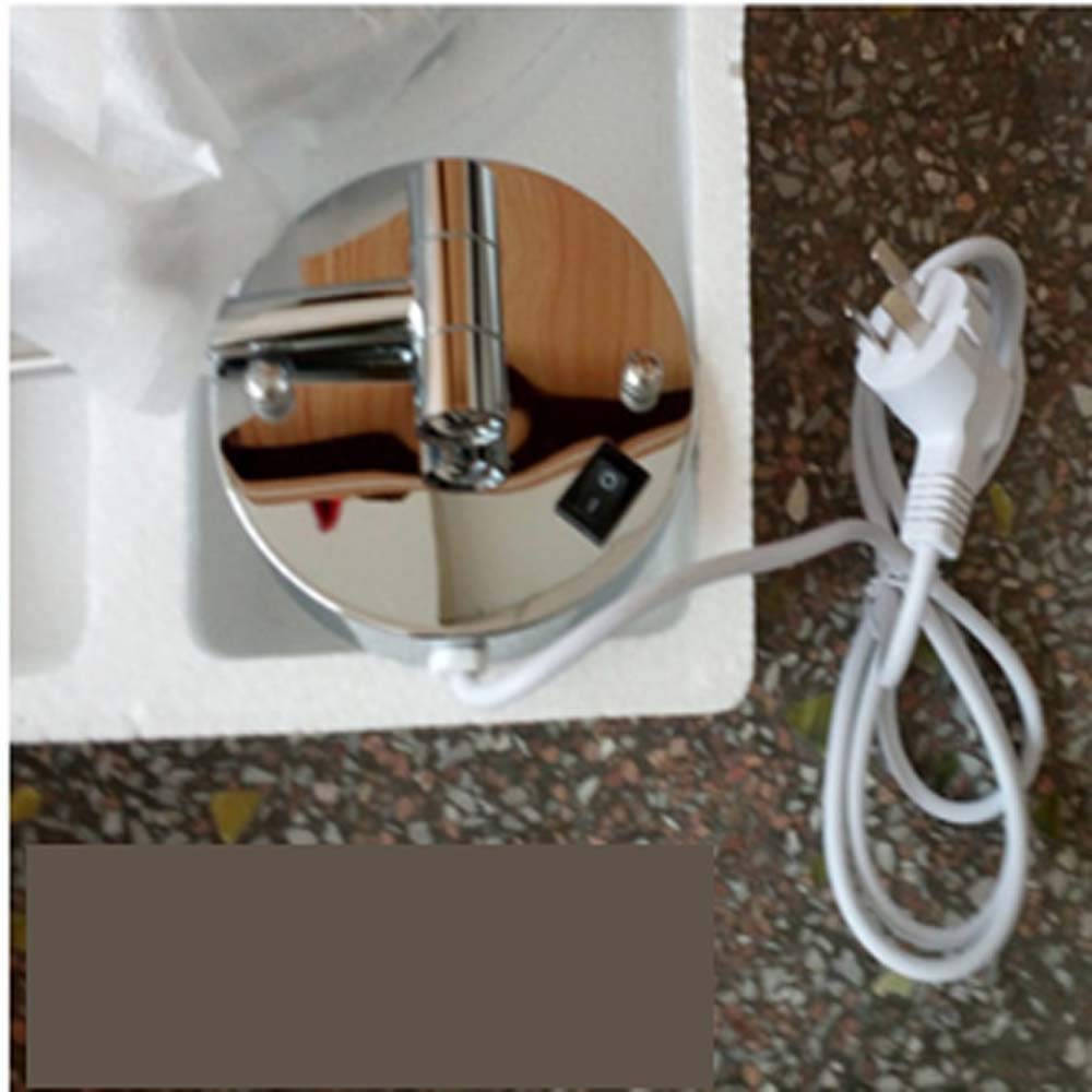 Espejo de maquillaje, espejos de tocador de baño Espejos de baño montados en la pared con Luces, montado en la pared -5 aumentos 8.5'' giratorio de Dos Caras extensible