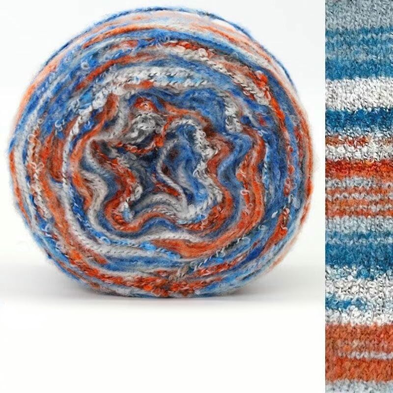 5-10 Piezas de Hilo de Mohair Degradado de 100 g, Hilo de Lana bouclé de Colores, para Tejer a Mano suéteres, cárdigans, Bufandas y Gorros