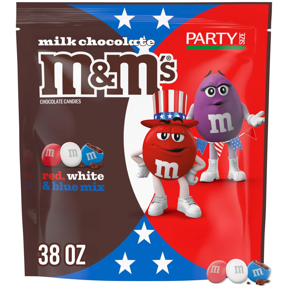 Amazon.com: M&M'S Milk Chocolate Red, White & Blue Summer Candy