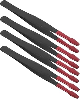 Stainless Steel Flat Spade Tip Tweezers 4pcs for Precise Gripping