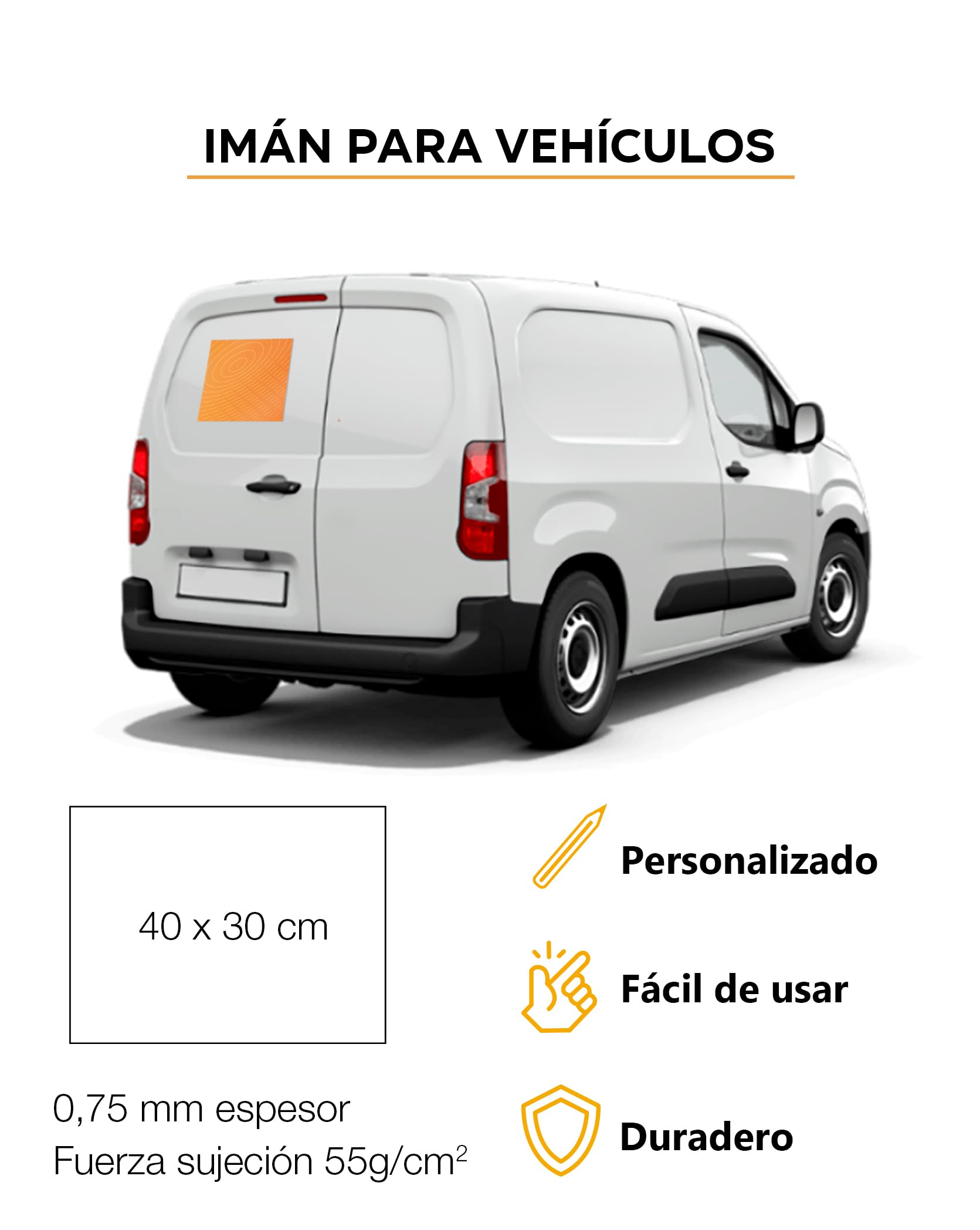 Insegne Magnetiche - Calamite per auto e altri veicoli con Gloss Protector 40x30 Cm. PERSONALIZZATO