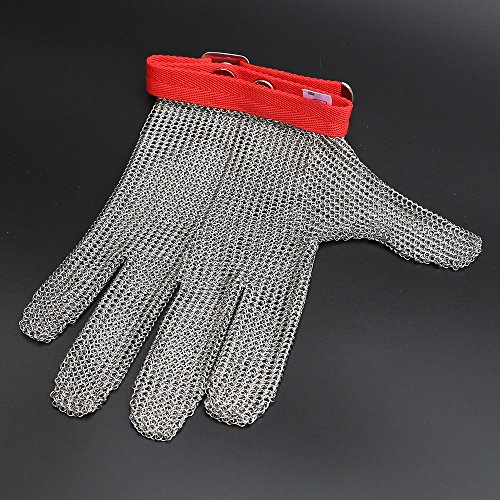 Anself Cut Resistant Glove Stainless Steel Mesh Knife Cut Resistant Protective Glove - Thumbnail 4