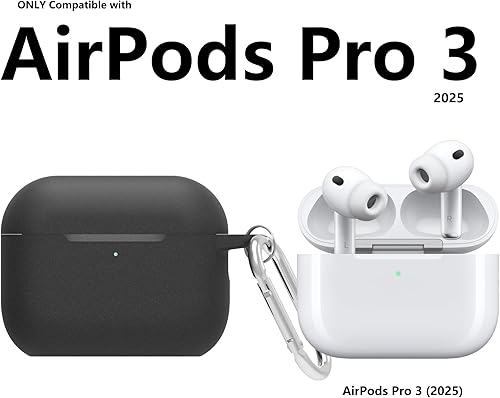 Miniatura 2 de Funda compatible con AirPods Pro de 2 generación con llavero, funda de silicona suave con protección frontal LED visible (azul)