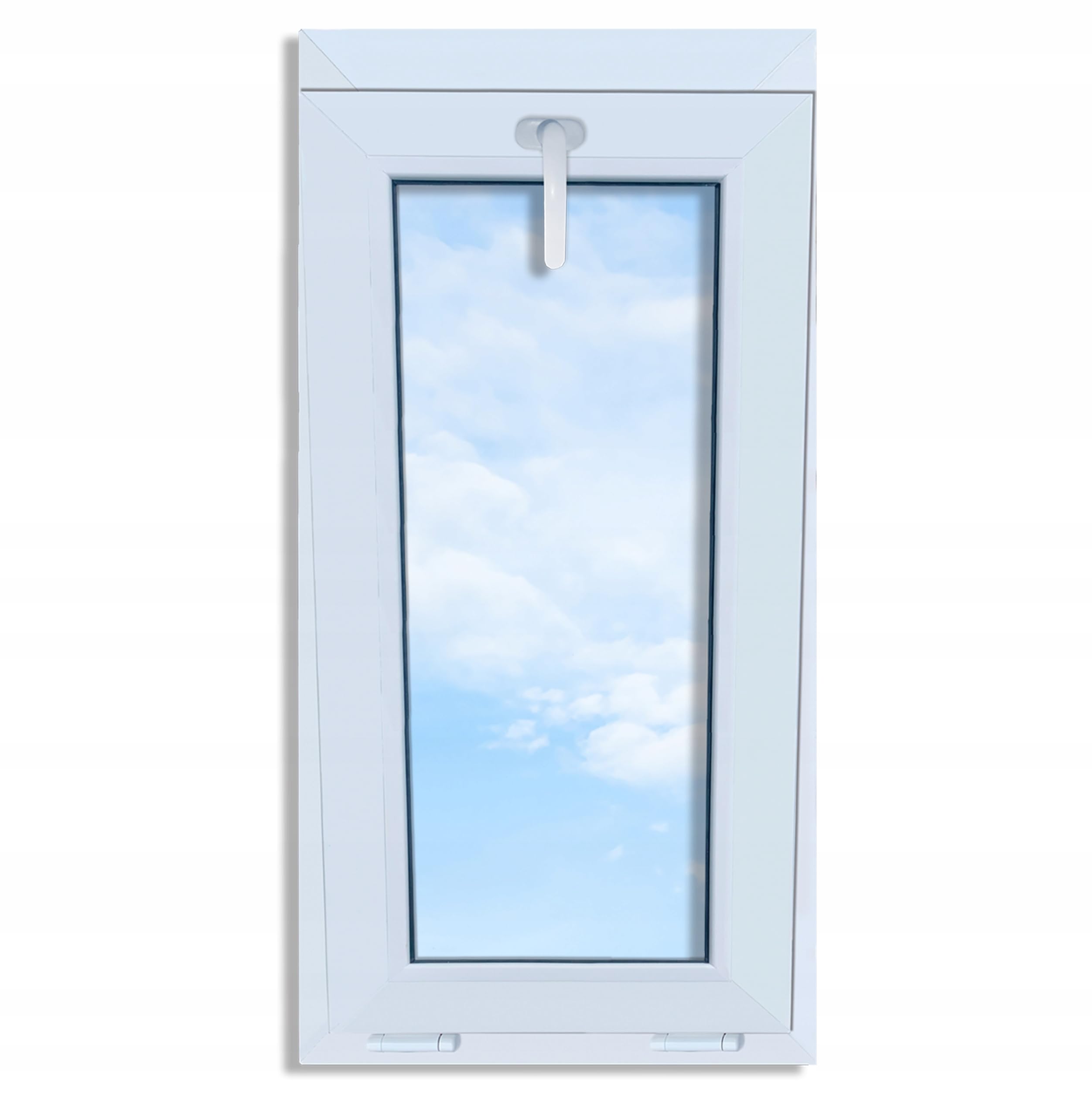 LORAC Ventana de plástico blanco 800 x 1000 mm, 80 x 100 cm, inclinable, ventana estándar con doble acristalamiento, ahorro de energía, ventana de sótano con certificado CE, ideal para salas de estar