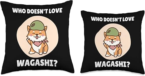 Miniatura 3 de Kawaii Shiba Inu Who Doesn't Love Wagashi Shiba Inu Lover Throw Pillow