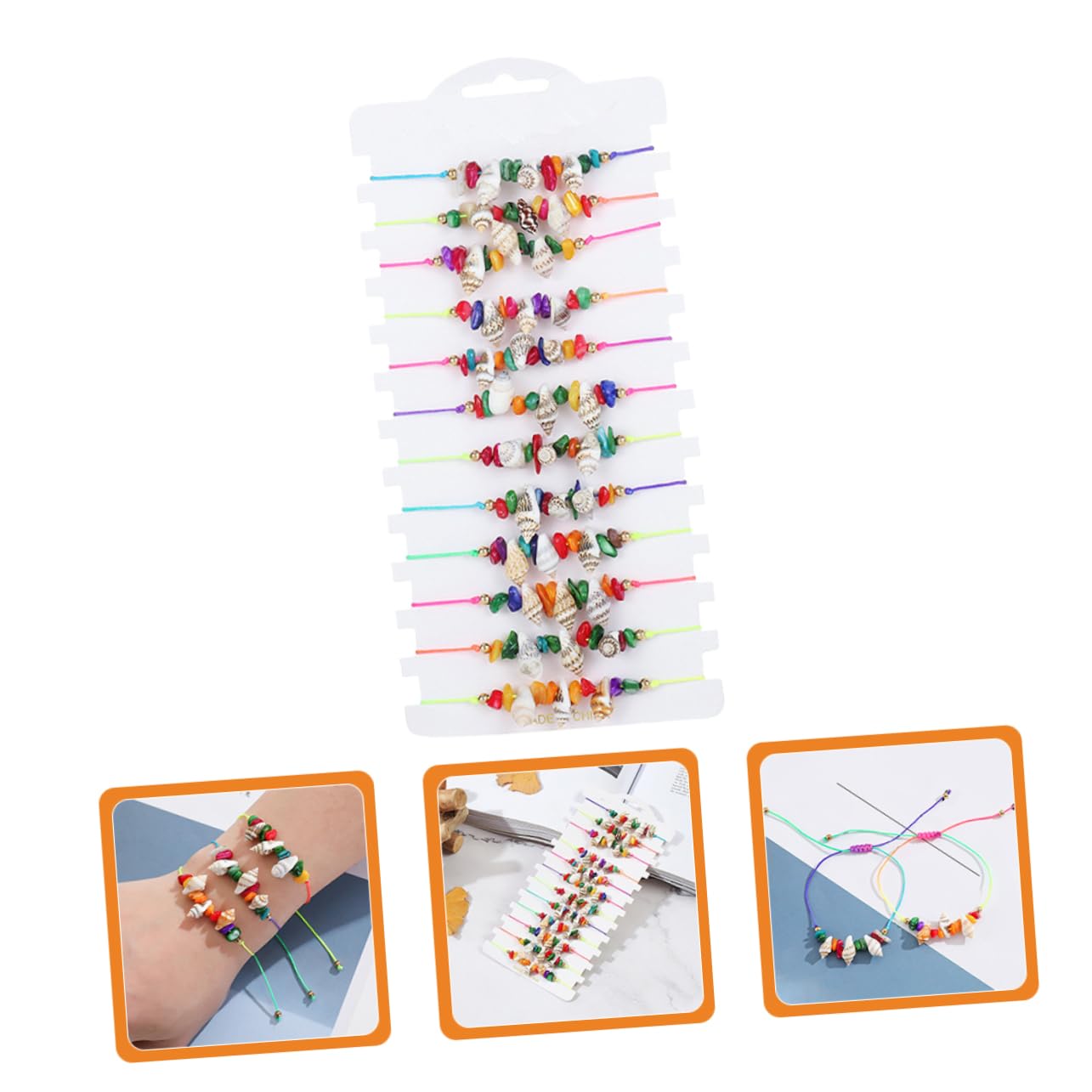 60piezas Pulsera De Conchas De Playa Para Mujer De Joyería Bohemia Ligera y Confortable Accesorios De Verano Para Tobilleras y Muñecas Para Especiales
