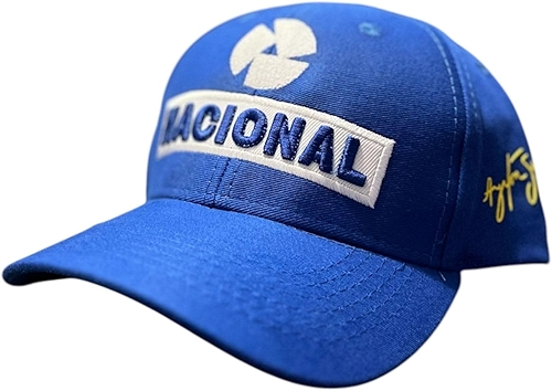 Boné Senna Nacional Azul F1 Aba Curva Premium
