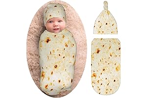 Burrito Taco Tortilla Swaddle Blanket Set: Cuddle Your Baby in Warmth and Style