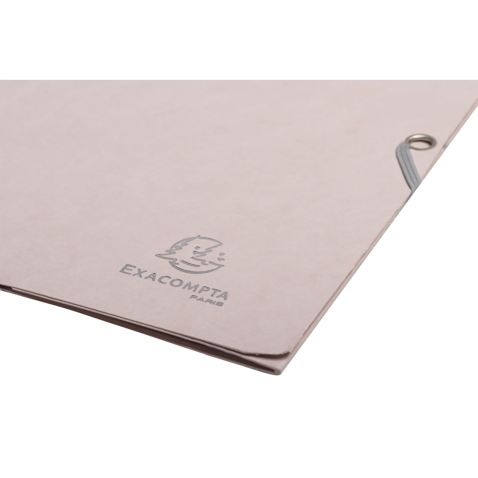 Exacompta - Rif. 55274E - Cartone da 25 cartellette con elastici Skandi - tasche a 3 lembi - in carta lucida 400g/m2 - 24X32 cm per documenti in formato A4 - colore nude