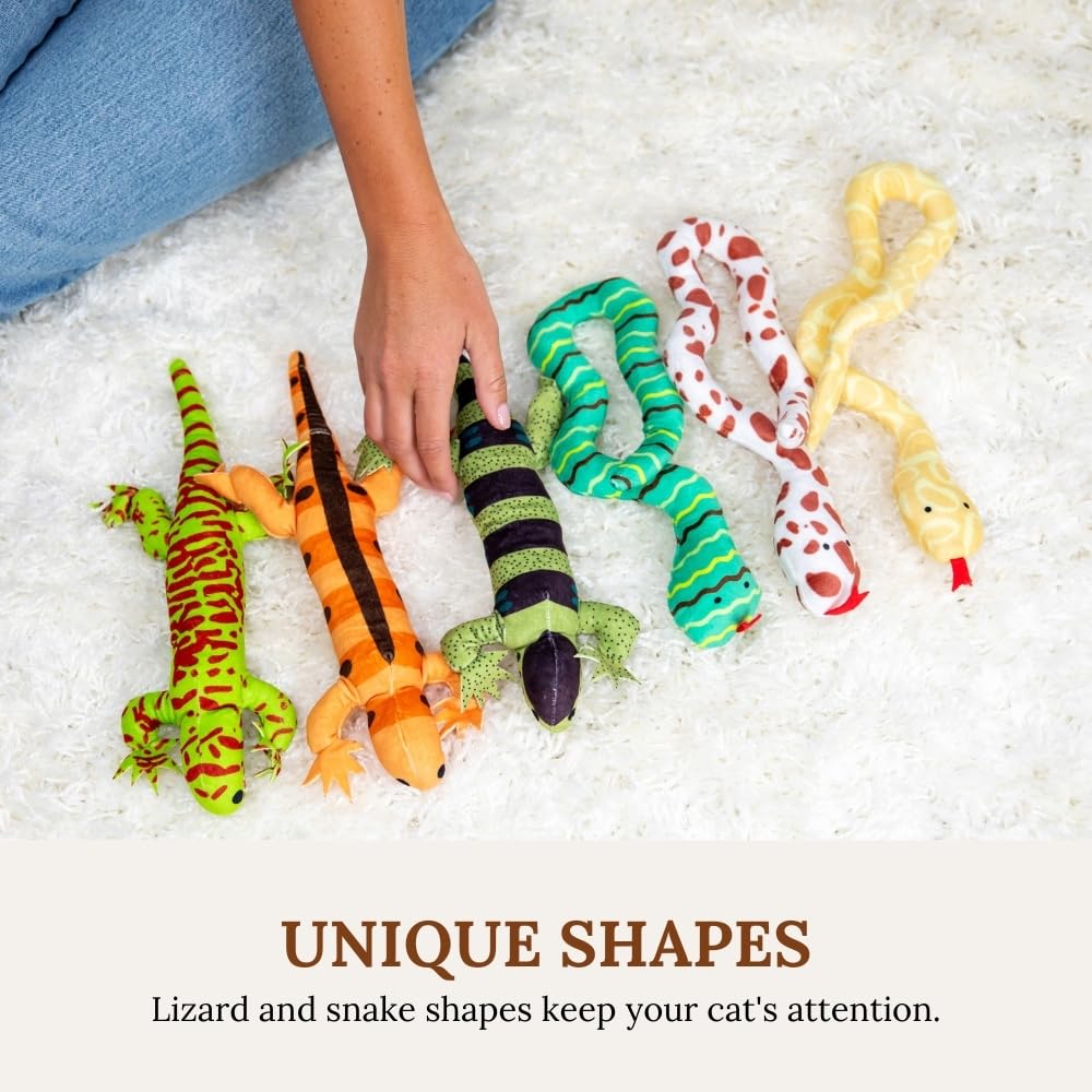 Jouets pour chat - Herbe à chat pour chats - Jouets à herbe à chat pour chats d'intérieur - Jouet pour chat en forme de lézard - Jouet interactif pour chat - Jouet à mâcher pour chat d'intérieur