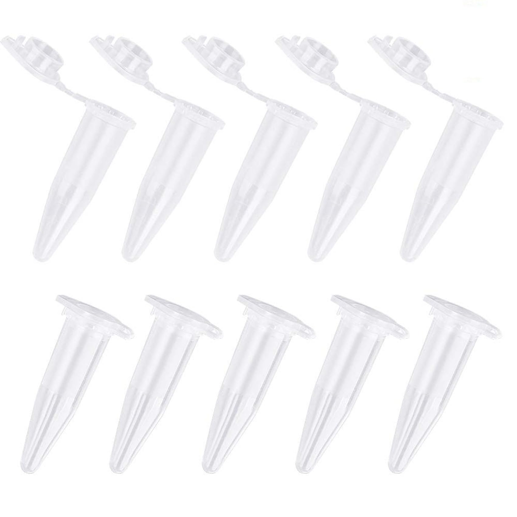 4000 Mini WiróWkowych ProbóWek 1,5 Ml Promienistych Przezroczystych Plastikowych Fiolek WiróWkowych z PłAską Nasadką Zatrzaskową