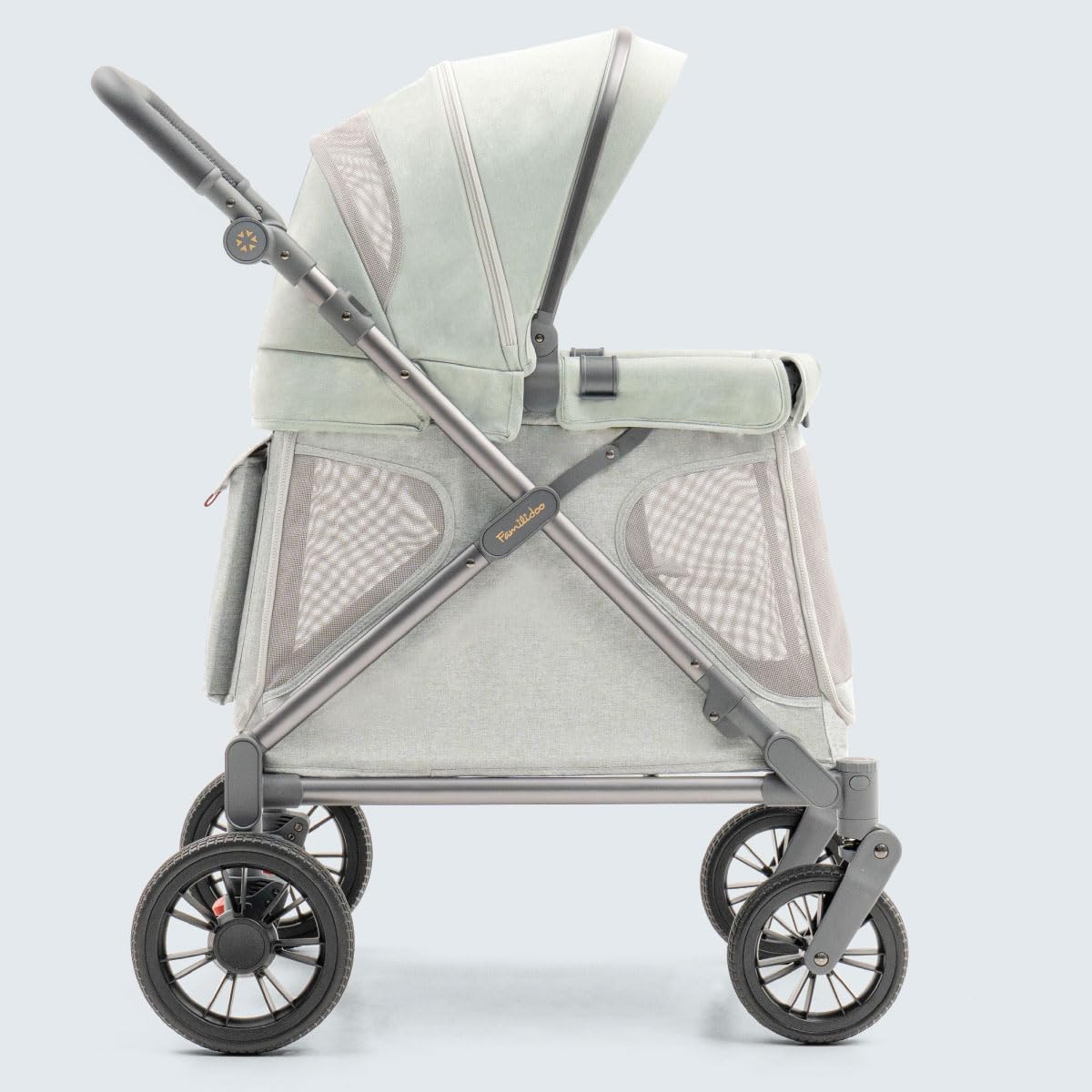 Familidoo Q1 Multi-Use Kids Wagon Stroller – Foldable, Lightweight & All-Terrain for Kids & Pets – 5-Point Safety Harness, Rain Cover & Compact Travel Design – Supports Up to 132 lbs (Sage Green) Familidoo Q1 Multi-Use Kids Wagon Stroller – Foldable, Lightweight & All-Terrain for Kids & Pets – 5-Point Safety Harness, Rain Cover & Compact Travel Design – Supports Up to 132 lbs (Sage Green)