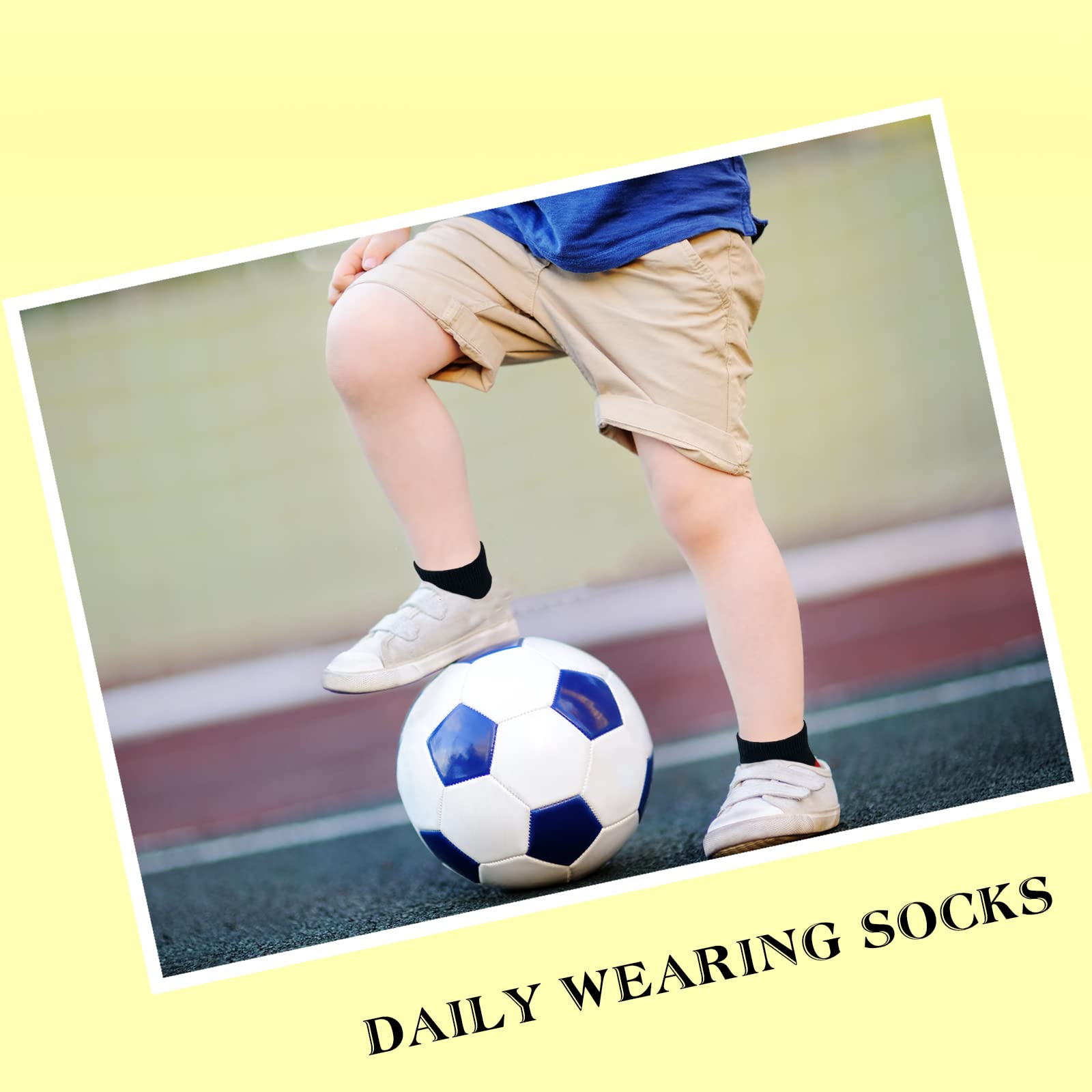 JAMEGIO Calcetines deportivos para niños, 12 pares de calcetines deportivos de corte bajo para niños pequeños y grandes
