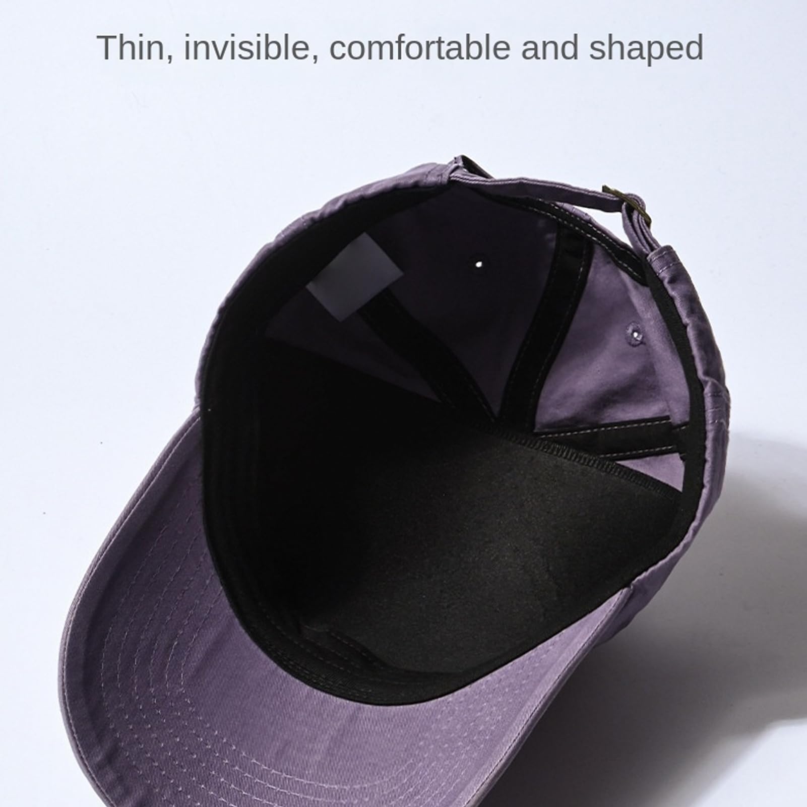 Hat Shaper - Baseball Caps Insert, Breathable Invisible Inner Support, Reusable Foldable Guard, Maintains Headwear Shape, Clothing Accessories, Black Universal Fit Adult
