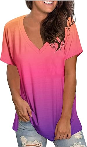 Camisas para mujer, elegantes, casuales, con cuello en V, de moda, de manga corta, blusa básica de verano