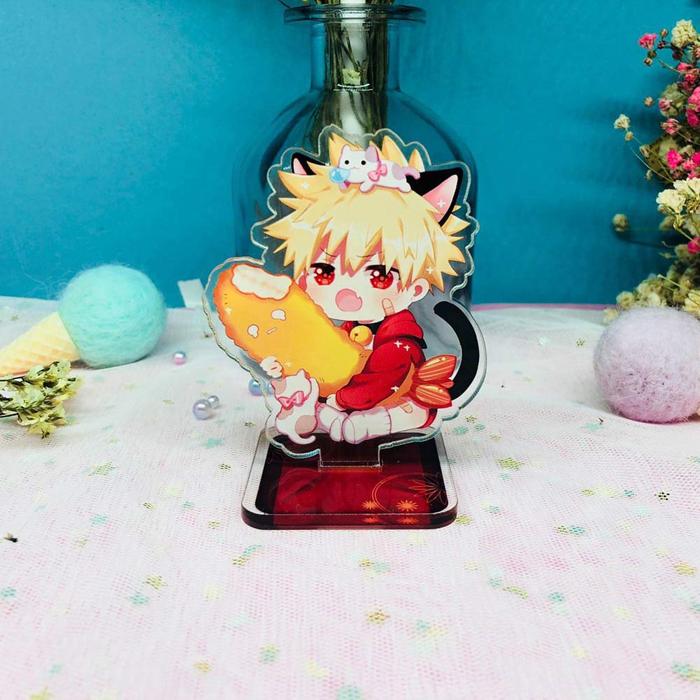 WerNerk Anime My Hero Academia Mini Standing Figure, Japanese Anime Kawaii Acrylic Desk Stand Miniature for Home Office Decor, Gift for Anime Fans( Style 2)
