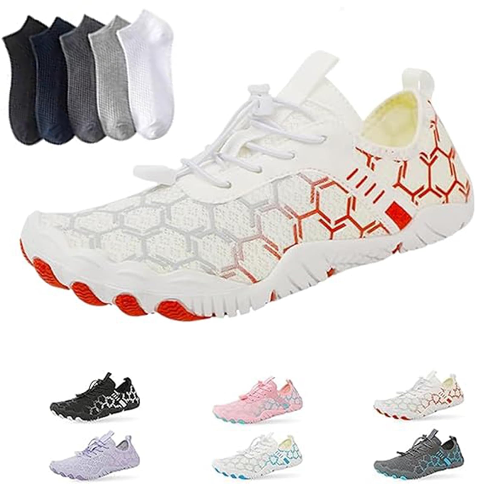 Hiking Womens Men, Pro Barefoot Shoes with Wide Toe Box, Healthy and Non-Slip Breathable Barefoot Shoes — view 3