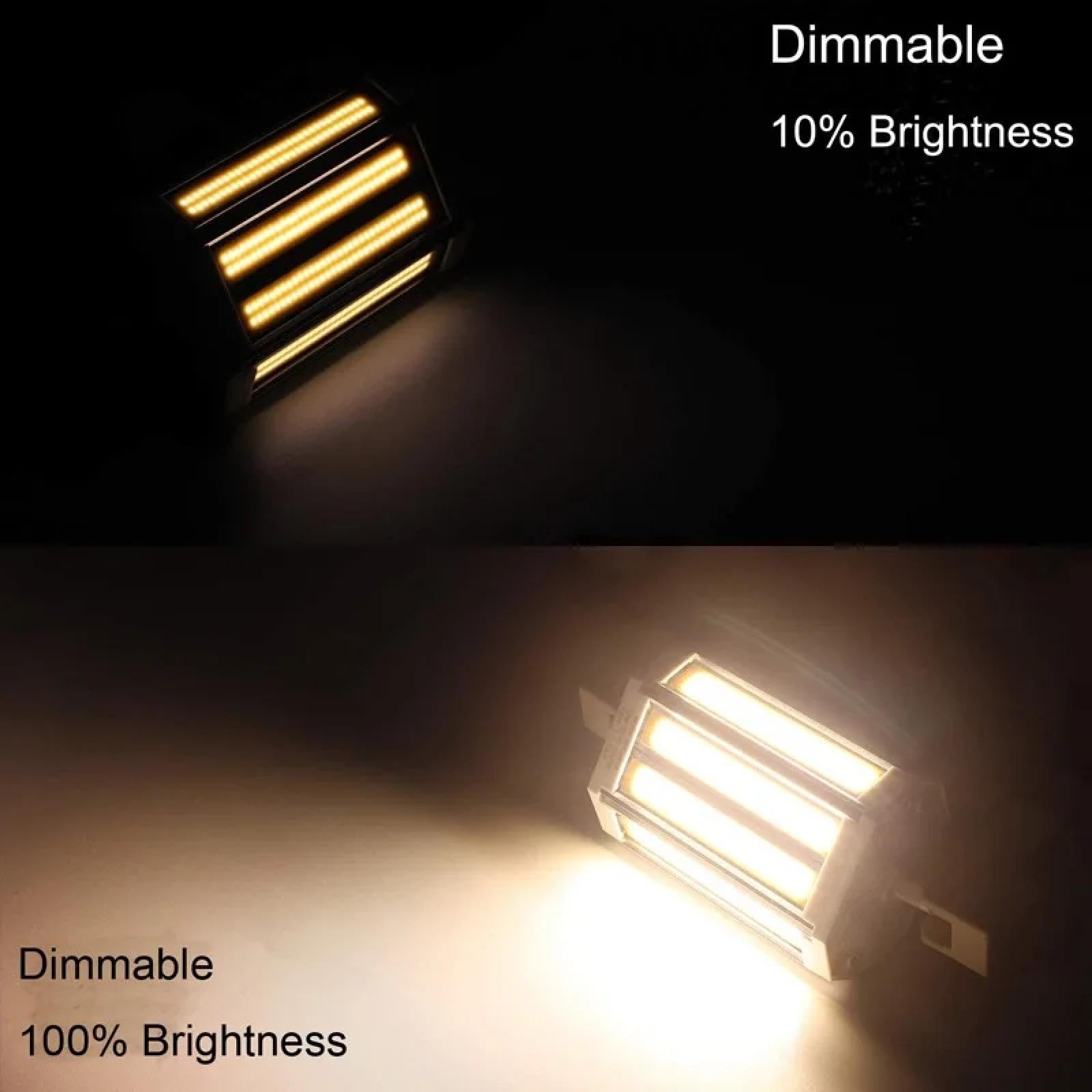 R7S 118mm 192led 60W 110V / 220V Dalmable Horizontal Corn Lampe Remplacement de la lampe halogène, 1PCS 60W 220V-240V blanc chaud