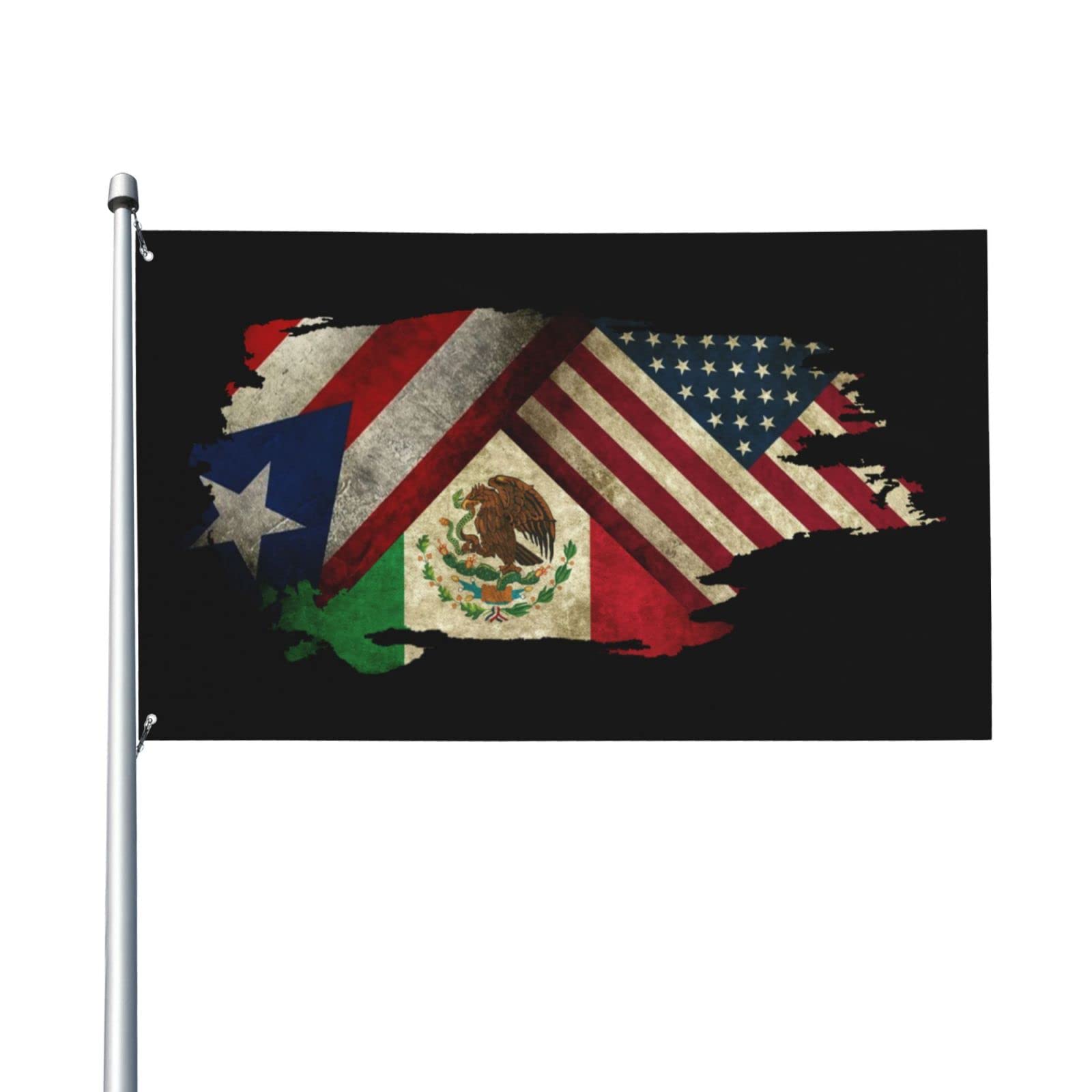 3-lagige Nationalflagge Mexiko-Flagge Aus Robustem Polyester - Doppelseitig  Bedruckt Mit Messingösen Doppelseitige Nationalflagge Mexiko, image size:1600x1600