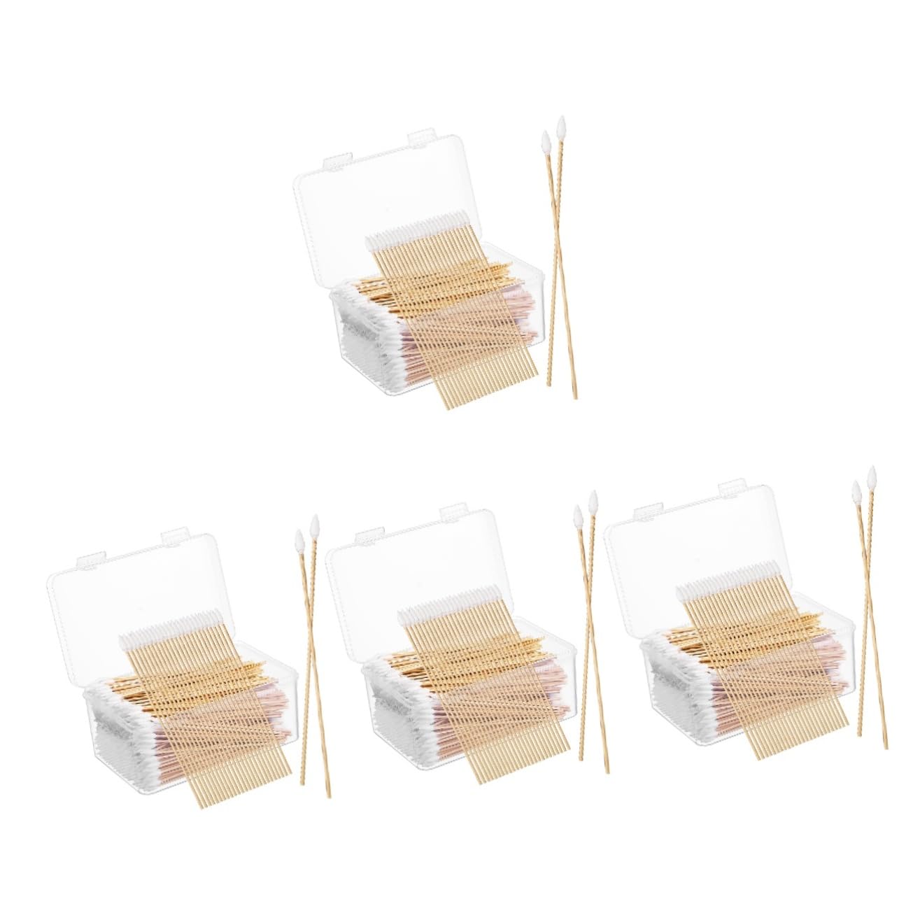 4 Sätze Make Up Sticks Ohr Wattestäbchen Reiniger Tupfer Für Kosmetische Zwecke Spitze Badezimmer Ohren Nagel Spitze Ohrenschmalz Make Up Entferner Tupfer 500 Stück * 4