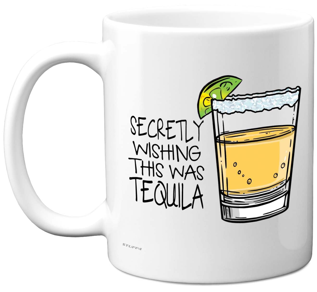 Funny Mug for Men Women - Secretly Wishing This was Tequila - Funny Birthday Mugs Present Gifts for Friend Family Colleague, 11oz Ceramic Coffee Humour Joke Banter Cup