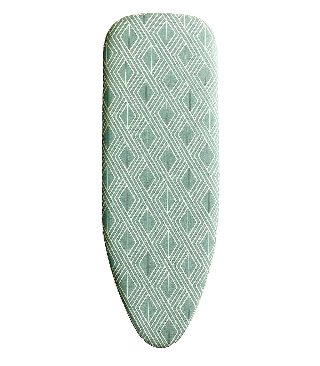 Flexitt Supersize Smart Fit Extra Large Ironing Board Cover XL Fits Extra Large Ironing Boards 145 x 54 cm Thick Felt Padding Durable Elastic Fit (Geomatric)