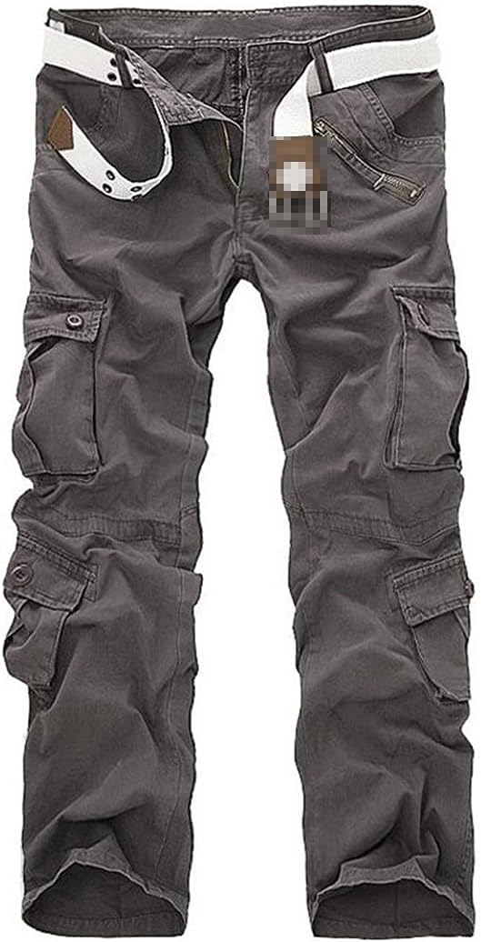KEHAIOO Men Cargo Pants, Casual Long Trousers, Loose Multi Pocket Camouflage Military Pants, Street Joggers Plus Size