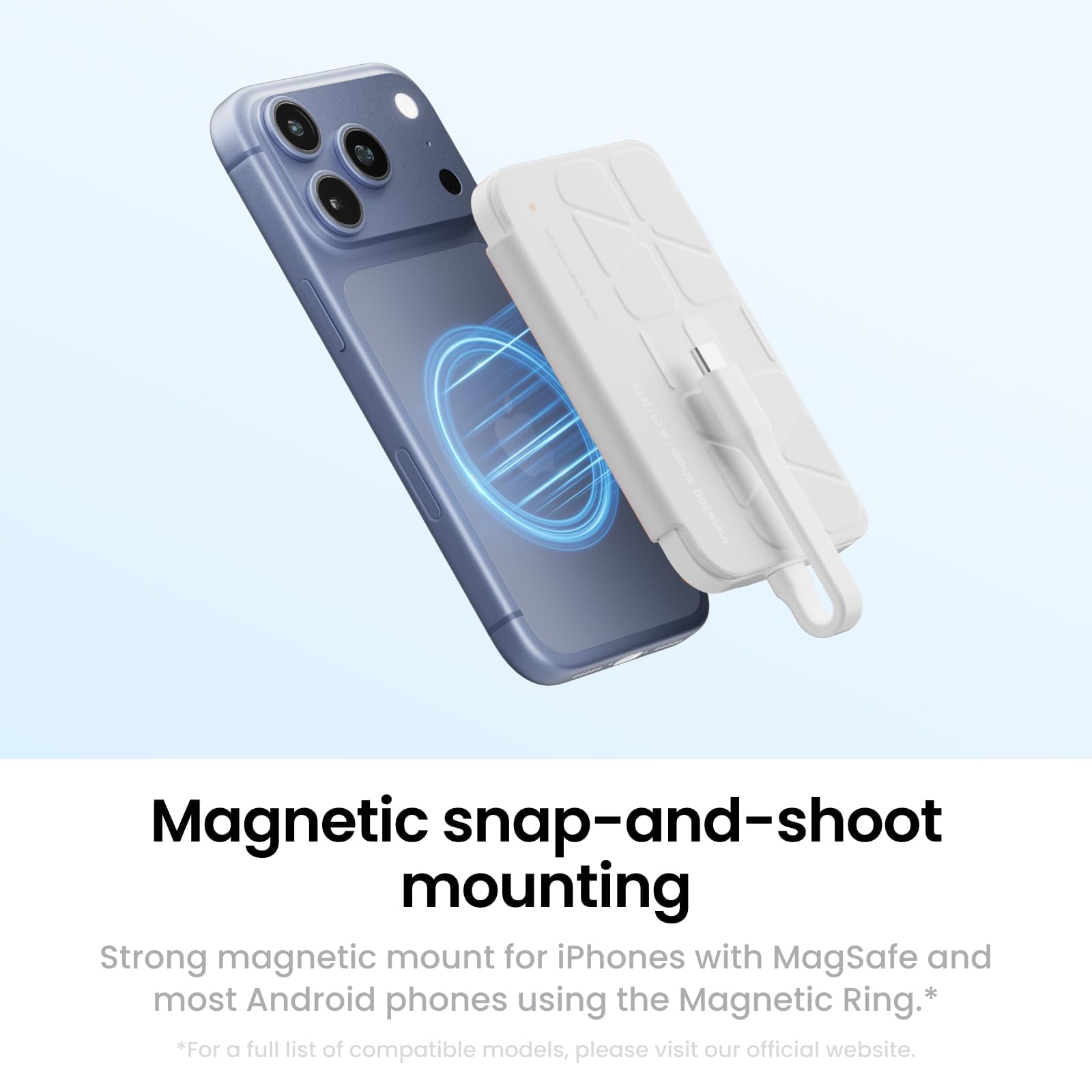 Insta360 Snap Selfie Screen, 3.5" 4K Magnetic Selfie Monitor with Touchscreen Control, Wired Instant Connection, Real-Time Preview, Compatible with iPhone 15/16/17 Pro — Amazon image 7