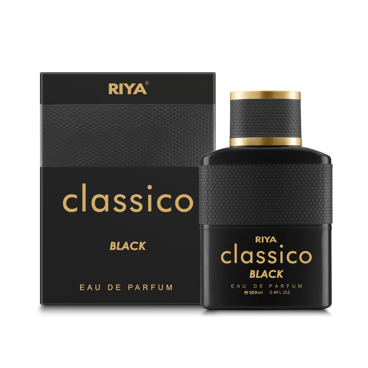 RIYA CLASSICO BLACK Perfume For Men & Women | Eau De Parfum Spray | Fruity Amber 100 ML | Mild Fragrance | Long Lasting Perfume