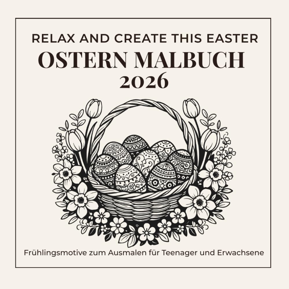 Ostern 2026 Malbuch: 24 frühlingshafte Festtagsmotive: Einseitig bedruckt • Perfektes Ostergeschenk • Frühlings- & Feiertags-Ausmalbuch