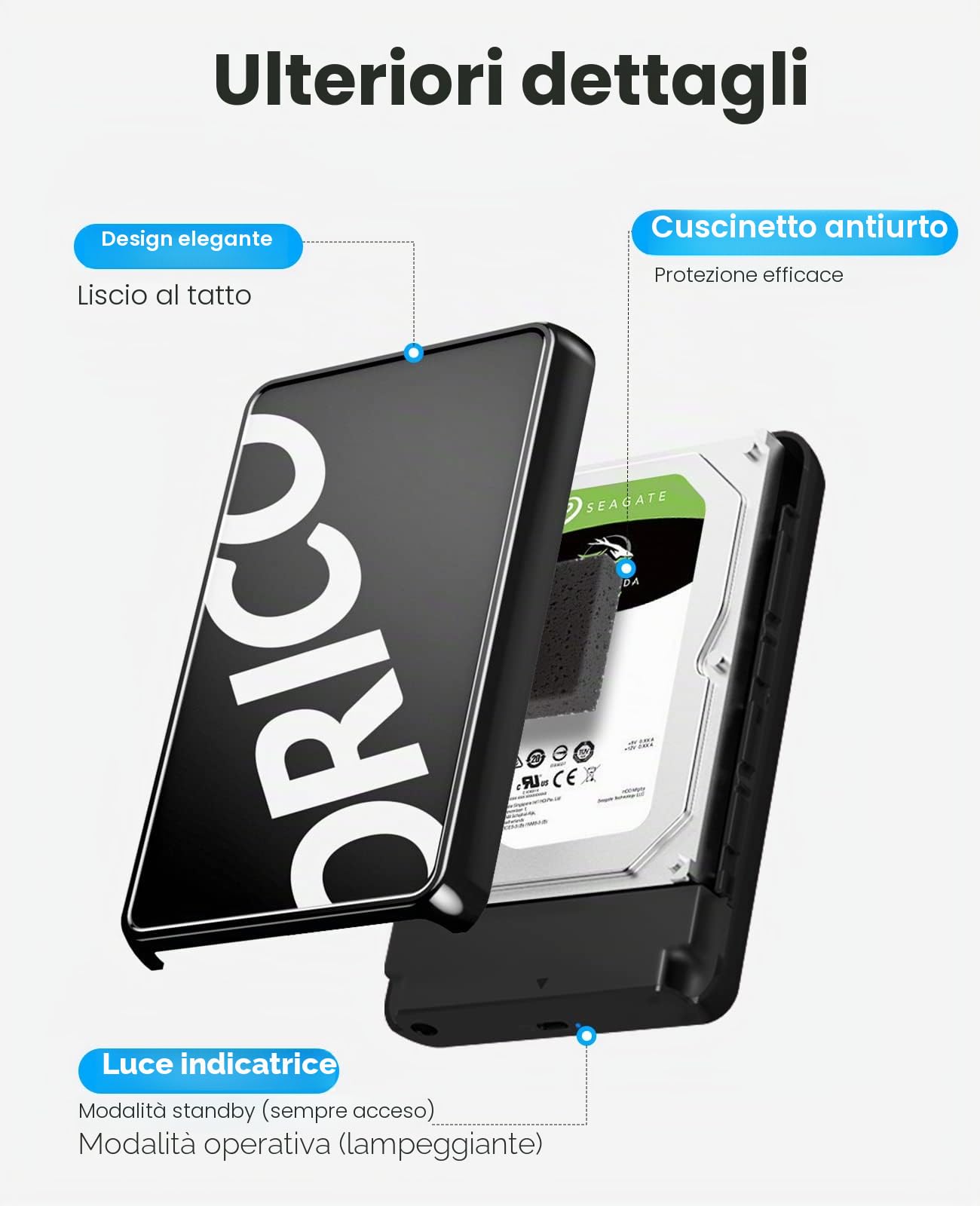 Docking Station per Hard disk ORICO a 4 alloggiamenti con Docking Station Offline da SATA a USB 3.0 HDD per HDD da 2.5/3.5 pollici Docking Station per Hard disk ORICO a 4 alloggiamenti con Docking Station Offline da SATA a USB 3.0 HDD per HDD da 2.5/3.5 pollici