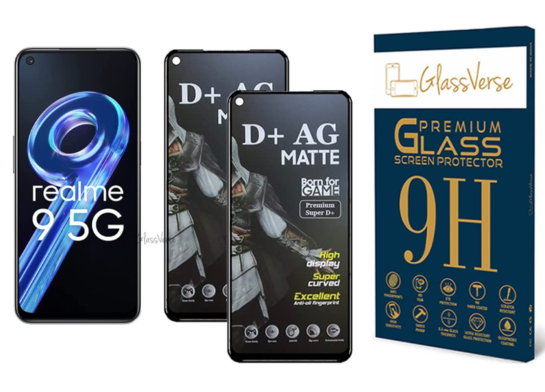 GlassVerse D+ Matte Tempered Glass With 18H Hardness For Realme 9 5G Smartphone (Pack Of 2) With Free Installation Kit. Full Screen Coverage. If Received Damaged-6.5 Inch (B0BQG72XTF) Amazon Price History, Amazon Price Tracker